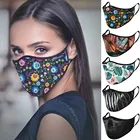 Модная маска для лица с мультяшным принтом унисекс, защитные маски для лица, женские многоразовые бриллиантовые маски