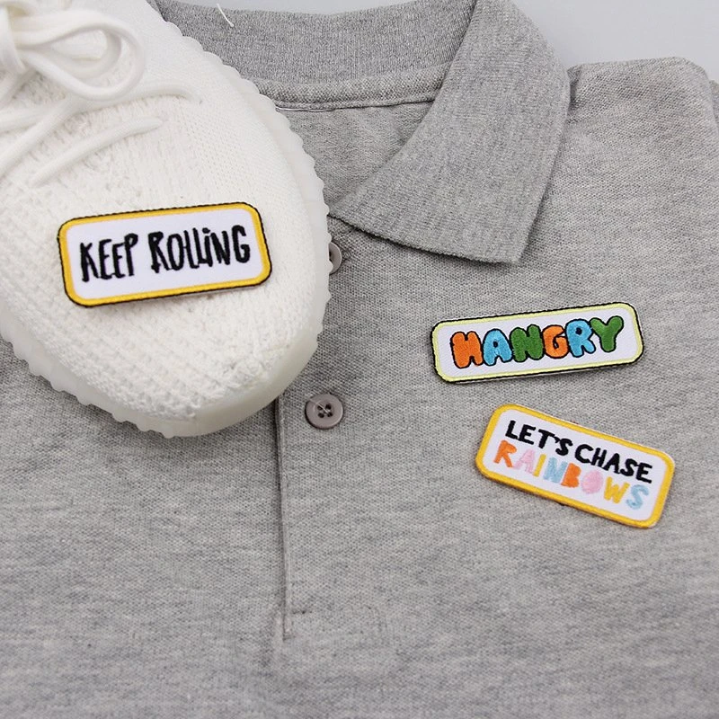 Мультяшные радужные нашивки для одежды модные вышитые значки с надписью &quotHELLO&quot