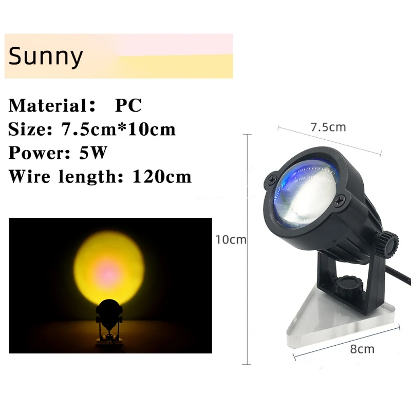 

Night Light Projector LIGHT, 90 Degrees Rotating Rainbow Lamp, Children's Adult Romantic Light Light
