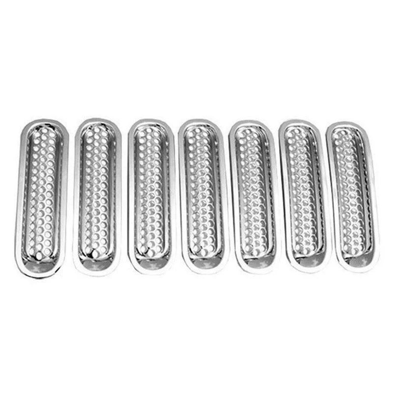 

Front Mesh Insert Grille Grill Cover Trim Front Grille Cover for Jeep Wrangler JT 1997-2006 ABS Car Exterior Accessories