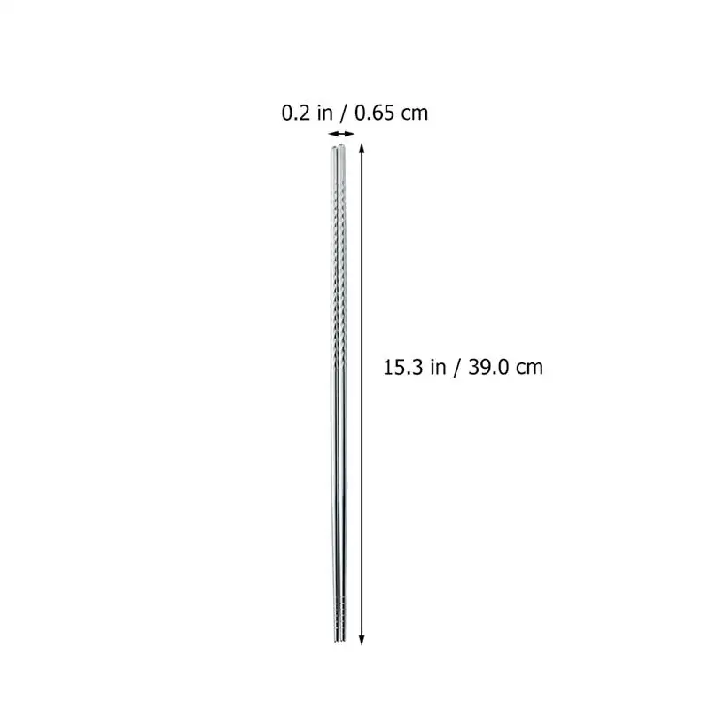 

3 Pairs of 39cm Stainless Steel Extra Long Hot Pot Chopsticks Frying Tableware