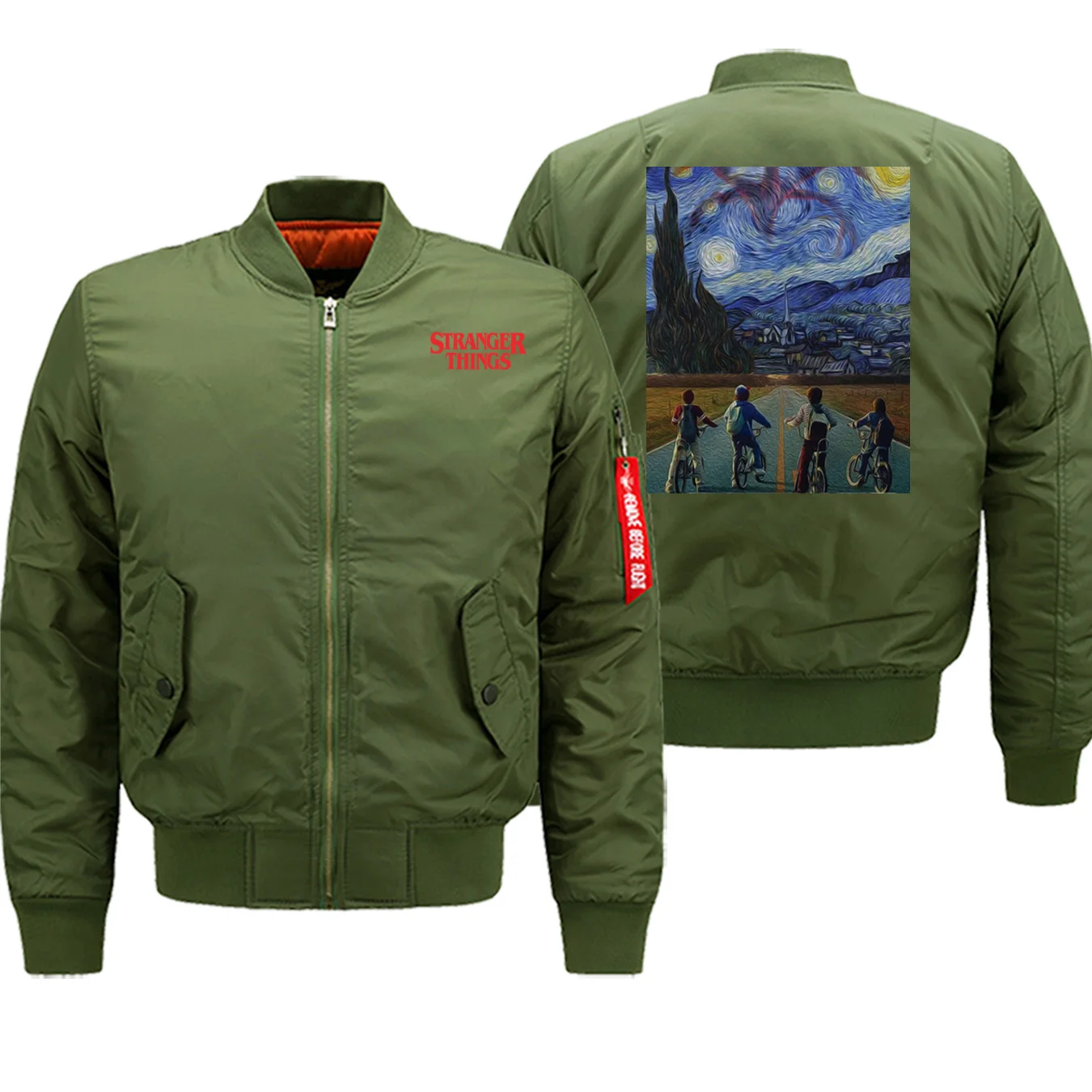 Очень странные дела с винтажным принтом осень-зима Лидер продаж Куртки Мужская