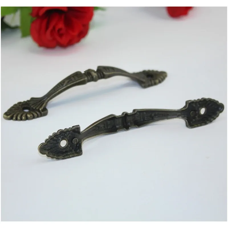 2PCS 109/144mm Vintage Alloy Kitchen Drawer Cabinet Door Handle Strip Knobs Cupboard Antique Pull Handles Furniture Hardware |