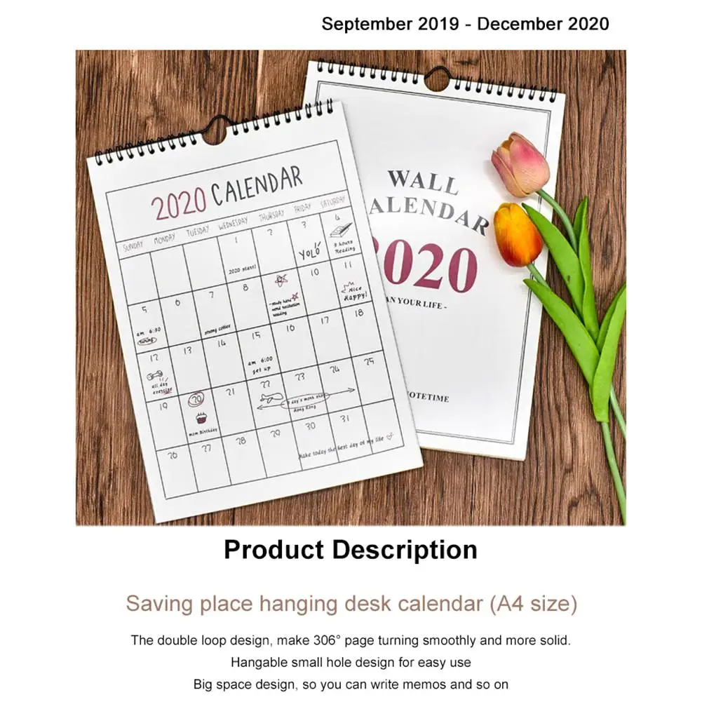 2019 2020 Настольный календарь Сделай Сам настенный ежедневный для планирования