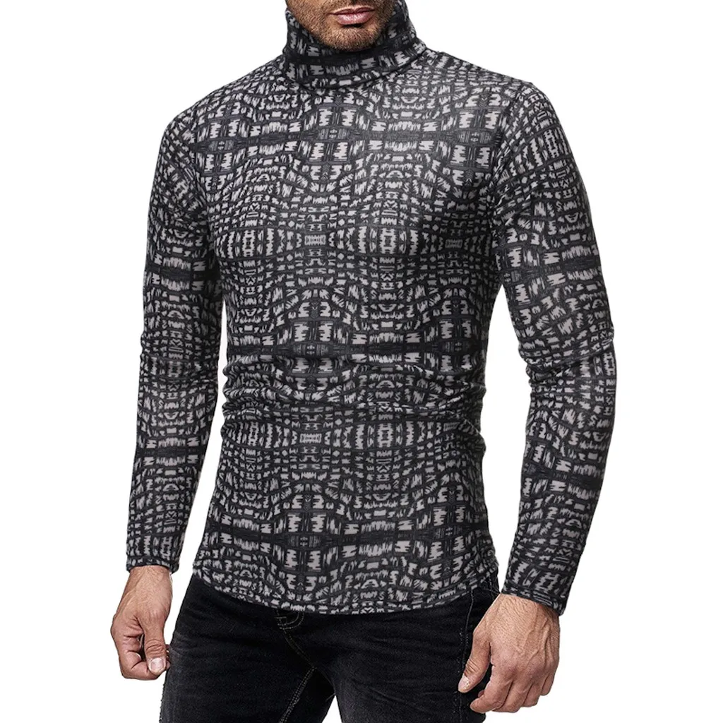 Мужской трикотажный пуловер с длинным рукавом круглым вырезом|Джемперы| |