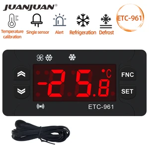 etc 961 thermostat temperature controller humidity control thermometer hygrometer refrigeration alarm 220v ntc sensor 30 off free global shipping