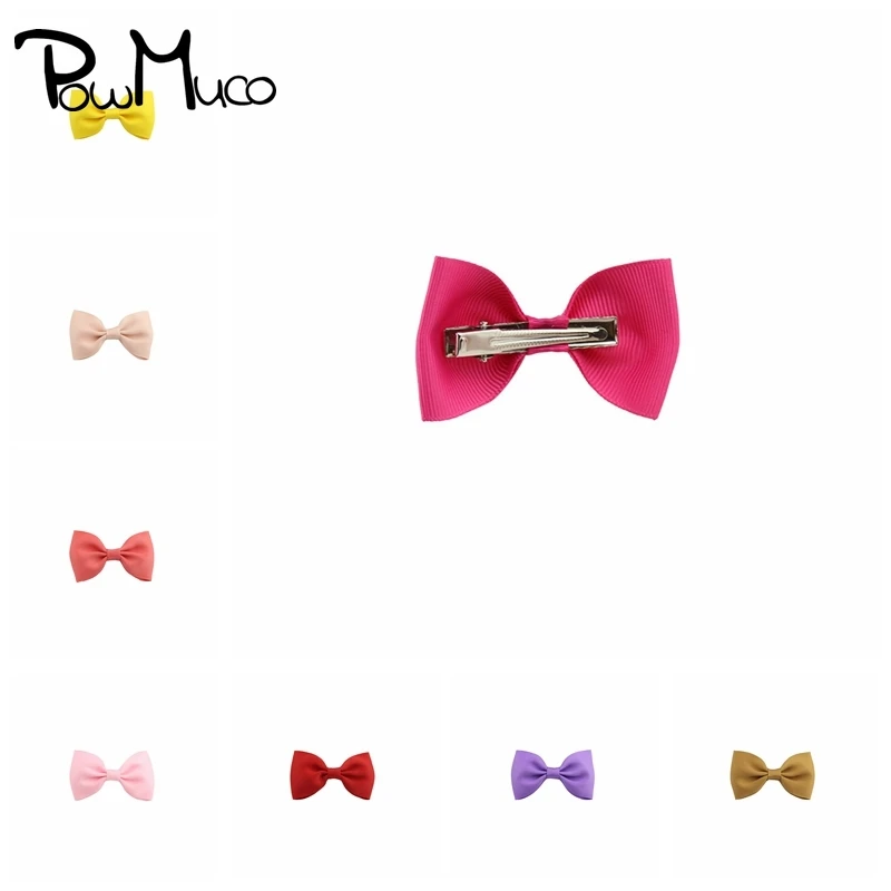 

Powmuco 10 шт./лот корсажная лента с капюшоном и бантом для маленьких девочек заколки для волос сплошной цвет ручной работы с бантом для детей яс...