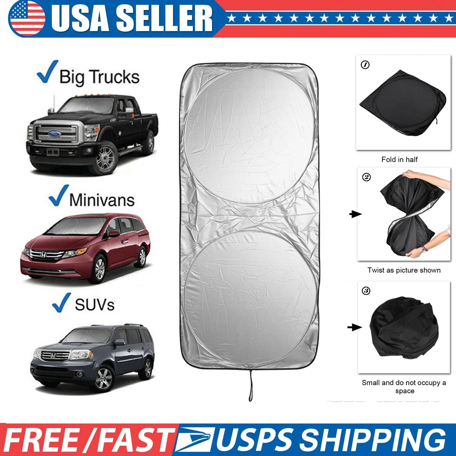 

Car Front Window Sun Shade Visor Folding Auto Windshield Block Cover Protector