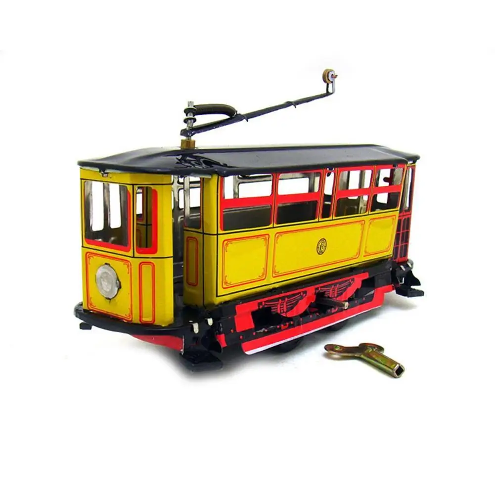 

Retro Wind Up Tram Cable Bus Clockwork Streetcar Toy With Toys And Retro Tram Tin Toys Poles For Adults Children E2Y9