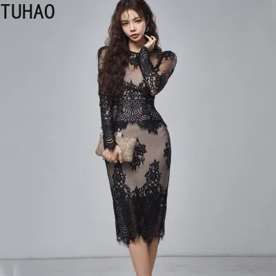 

TUHAO Women Lace Blouse Shirt+Mesh Skirts Suits 2020 Spring Sexy Woman's Party Sets Elegant Woman Two Piece Set Clothing LZ84