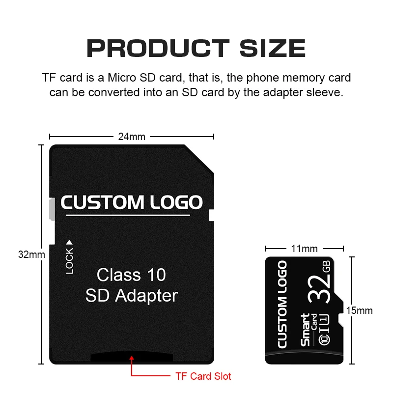 Карта памяти Micro SD класс 10 100 шт. 4 ГБ 8 16 32 64 ГБ|Карты памяти| |
