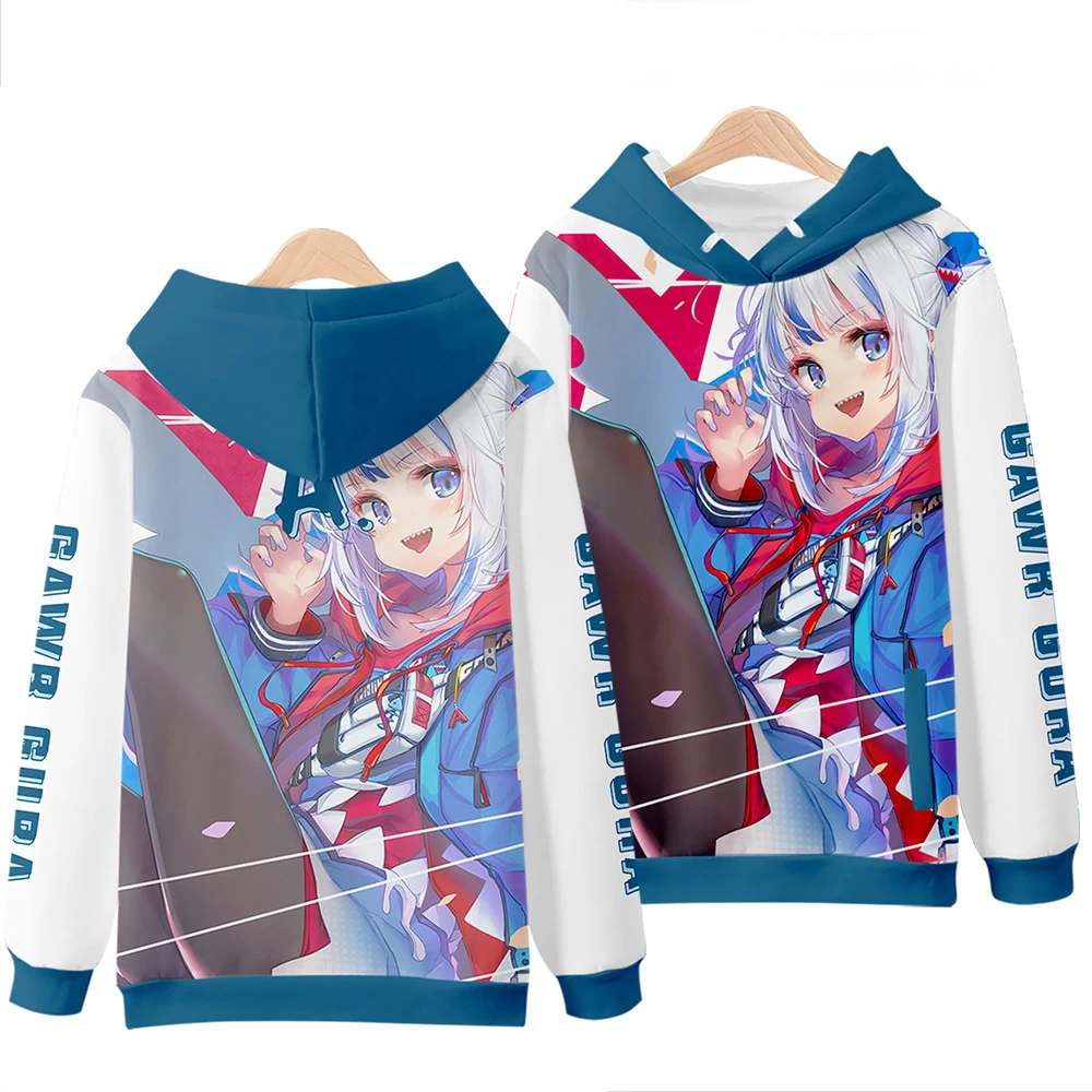 

2021 Gawr Gura 3D Trendy Print Hoodie Comfortable Hip Hop Hoody Casual Harajuku Unisex Hoodie Clothes