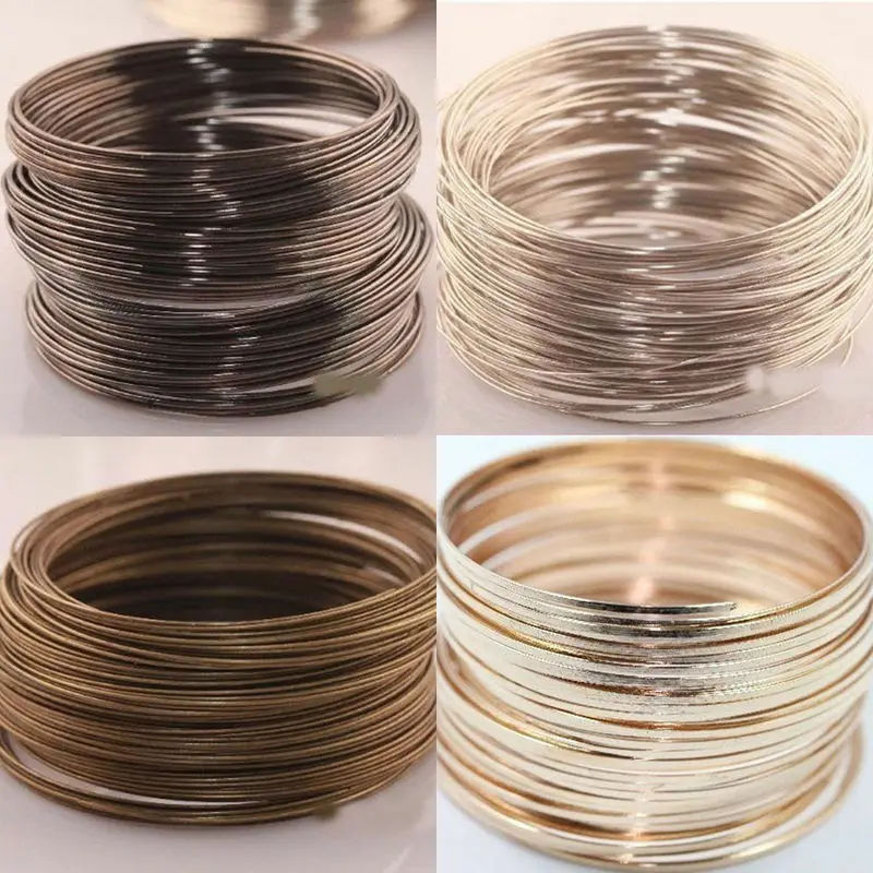 Модные женские аксессуары 55/60 мм 100 шт Серебряный/золотой цвет браслет из