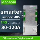 Интеллектуальная Защитная плата JBD 14S Li-Ion Lifepo4 BMS 44 в 48 В для литиевой батареи RS485 PC компьютер 485 коммуникация 80A 100A 120A