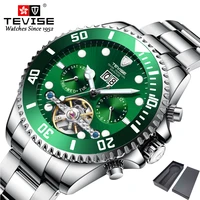 luxury brand mechanical watch men automatic tourbillon mens watches waterproof masculino relogio stainless steel male clock xfcs