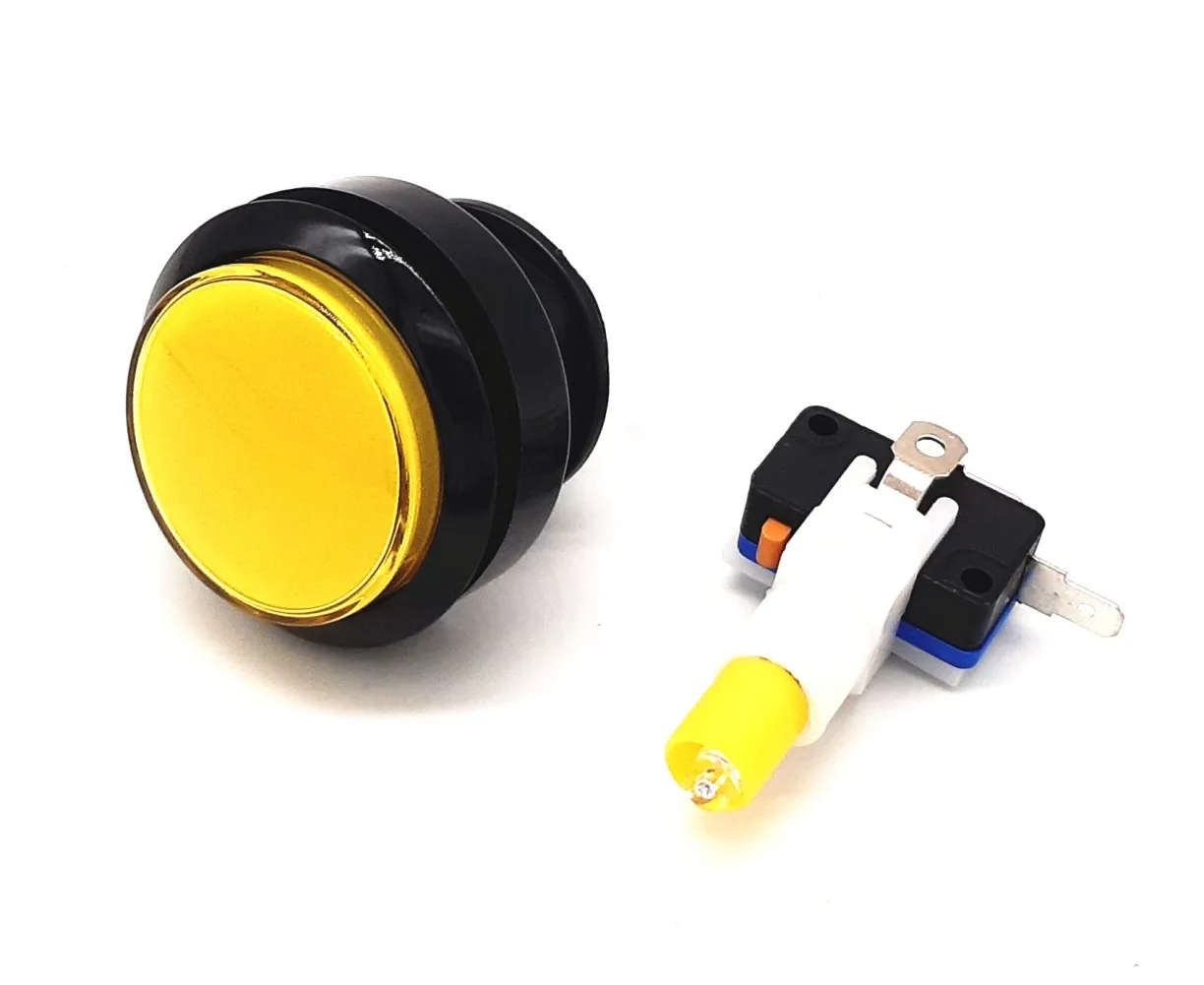 12 pcs of Monmentary Middle Size Lighted Button Llluminated Round Push with 2 Pin Microswitch for Vending Machine | Электроника