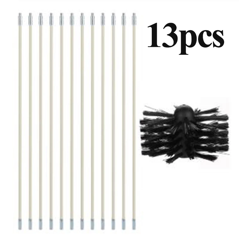 Chimney Cleaner Brush Clean Rotary Sweep System Fireplace Kit Rod Tool Set Home Kichen Cleaning | Дом и сад