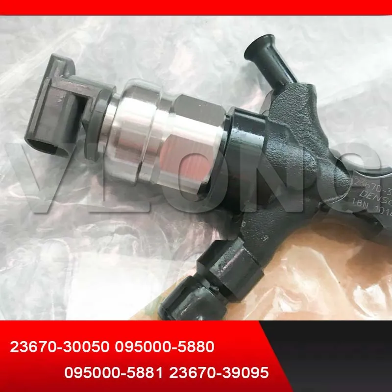 Подлинный COMMON RAIL дизельный инжектор для DE-NSO TOYOTA 2KD-FTV HIACE TURBO 23670-30050 095000-5880 095000-5881 23670-39095