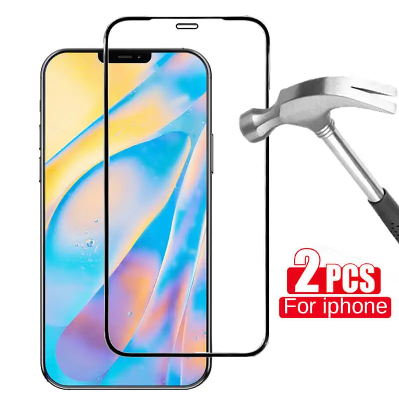 

2Pcs Protective Glass For iphone 12 Pro Glass Screen Protector on iphone12 Pro Film aiphone 12 Mini Glas aifone 12Pro Hard Armor