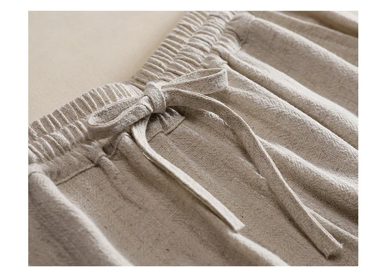 

2021 New Women Summer Stright Pants Cotton And Linen Material Casual Lace-Up Waist Women Long Pants Female Trousers Outwear