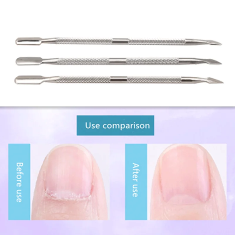 1 шт. кутикулы ногтей Ложка Толкатель скребок для удаления Нержавеющая сталь
