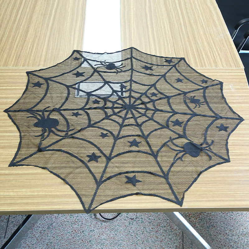 1 шт. декоративный реквизит на Хэллоуин Черная кружевная паутина камин мантия