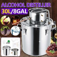 8 gallon 30l diy home brew distiller moonshine alcohol still stainless copper for water wine brandy essential oil brewing kit