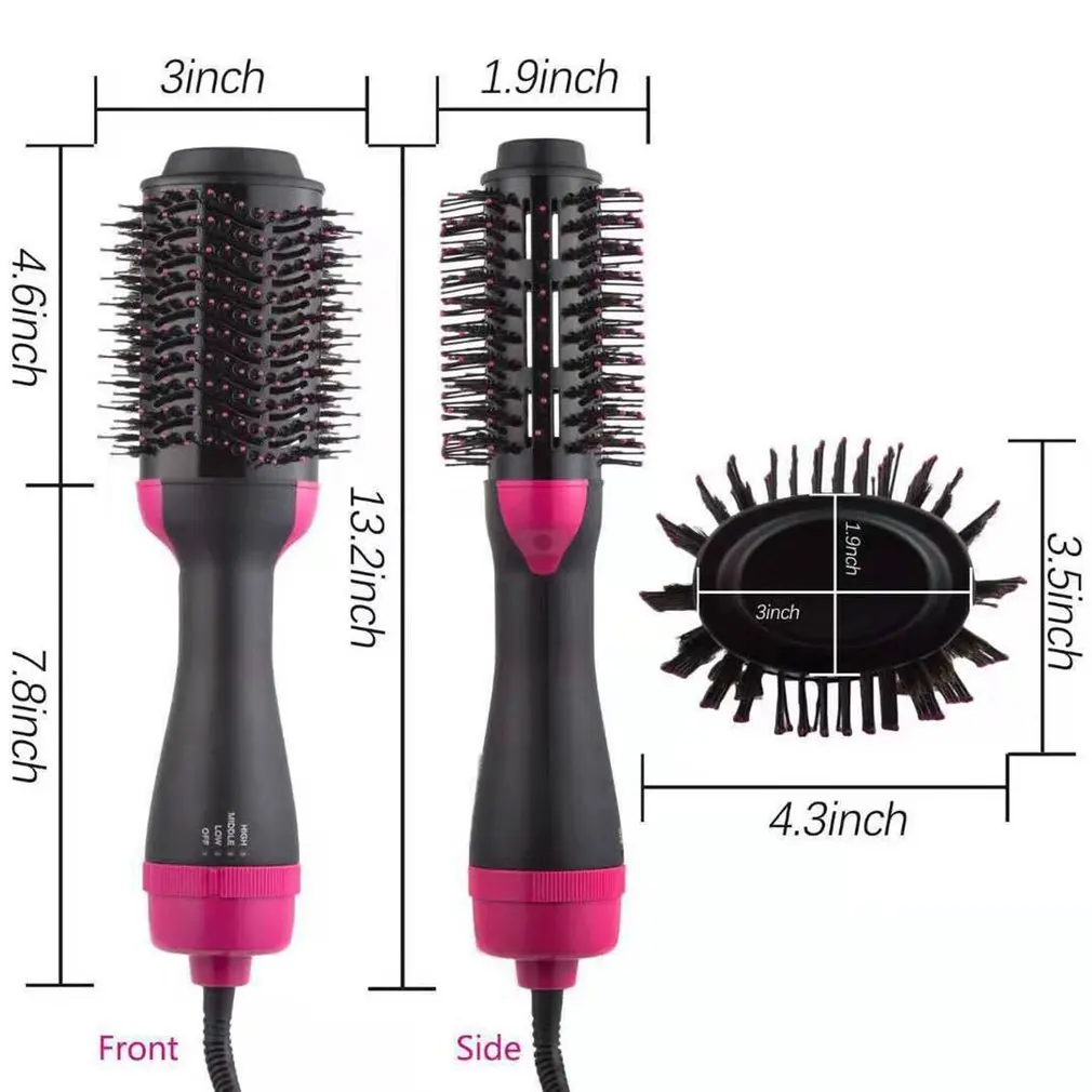 

New One Step Hair Dryer and Volumizer 3 in 1 Hot Air Brush Professional Blow Dryer Comb Curling Iron Hair Straightener Brush