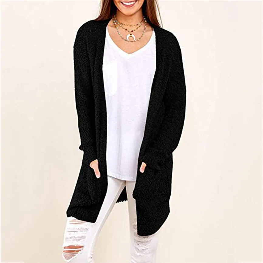 Зимние женские куртки пальто теплые Джемперы кардиганы Женская Повседневная