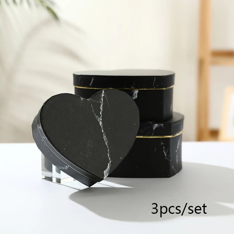 B Black 3 Pcs 1 шт. 3 шт./компл. цветочный головной убор Коробки Подарочная коробка конфет упаковка подарочная коробка маленькая Коробки для подарков на Рождество цветы подарки жизни ваза - Цвет: B Black 3 Pcs