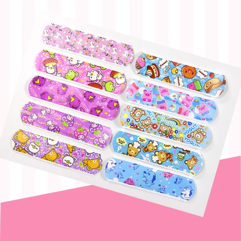

120PCs Waterproof Breathable Cute Cartoon Band-Aids Hemostasis Adhesive Bandages Band First Aid Emergency Kit For Kids Children