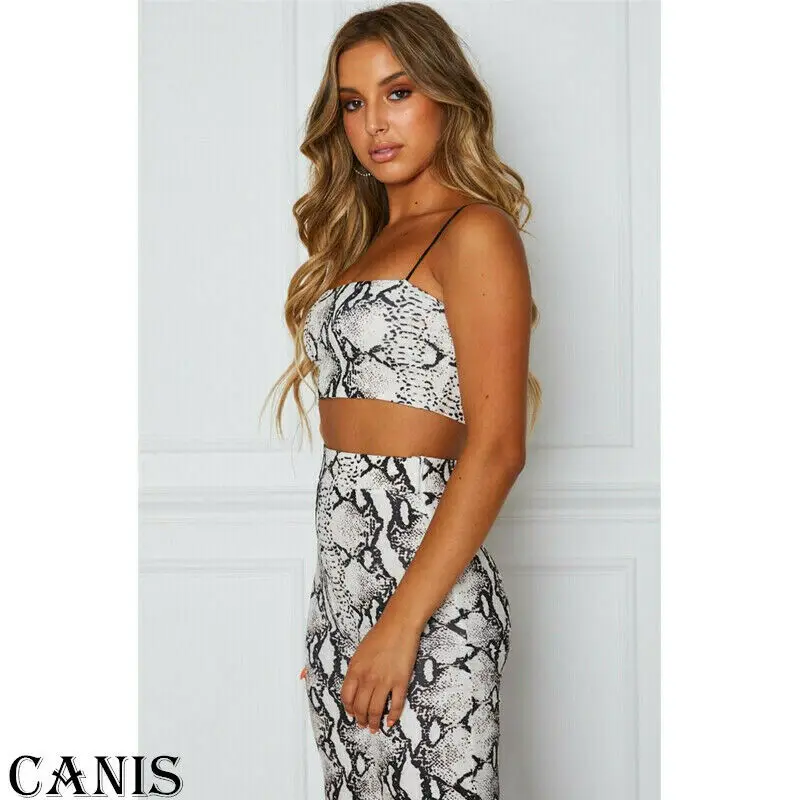 2019 Newest Fashion Sexy Ladies Women Snakeskin Vest pattern Camisole Sleeveless Camis Top | Женская одежда