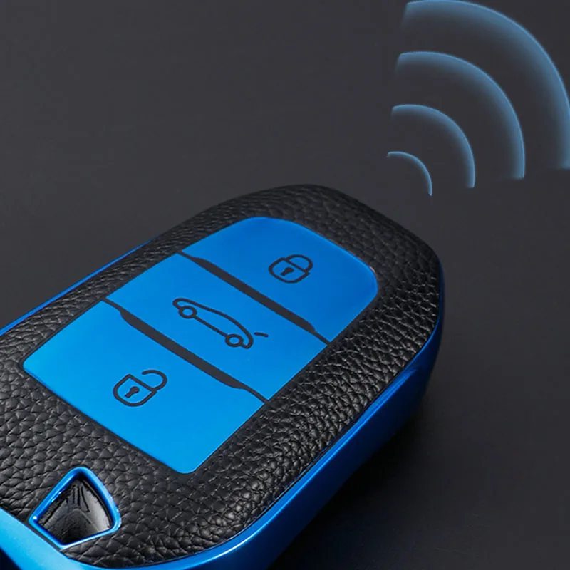 

Для Peugeot 2008 3008 4008 5008 308 408 для Citroen C3-XR C4 C4L C6 автомобильный кожаный ТПУ чехол для дистанционного ключа чехол сумка оболочка брелок