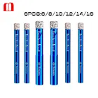 Корончатое сверло с алмазным покрытием для сверления стекла, мрамора, гранита, кварца, керамики, 6, 8, 10, 12, 14, 16 мм, 6 шт.