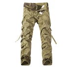 Брюки-карго мужские, повседневные брюки армейского зеленого цвета с большими карманами, в стиле милитари, уличные длинные штаны, 28-42 Plus, 2020