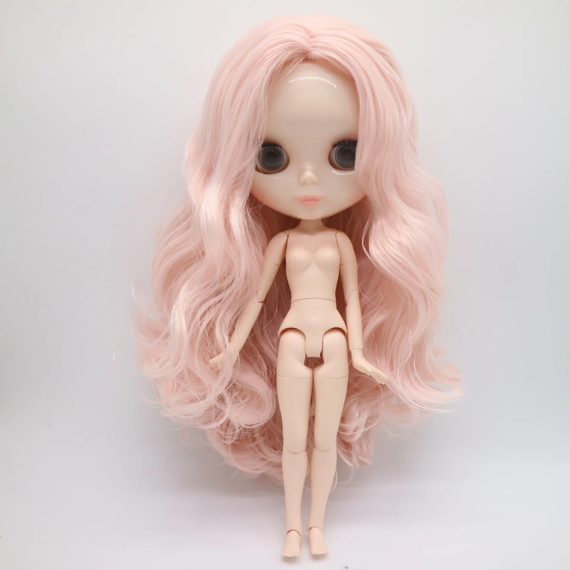 Шарнирная Обнаженная кукла Blyth модная Кукла с розовыми волосами подходит для