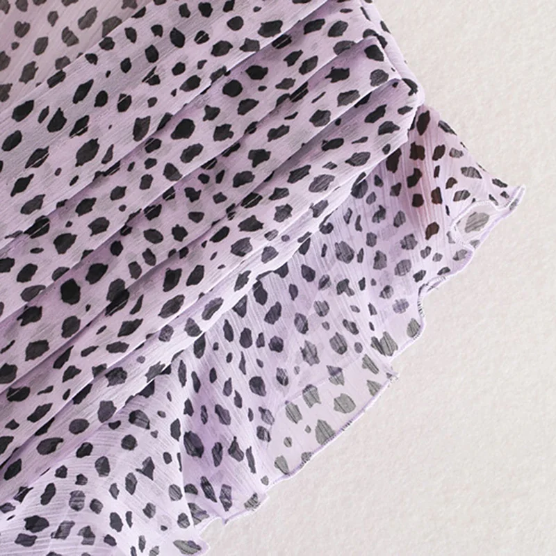 Винтажное элегантное шифоновое платье миди с леопардовым принтом модные женские