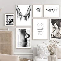 hands fashion sexy girl poster black and white canvas print wall art painting minimalist artwork pictures modern home decoration