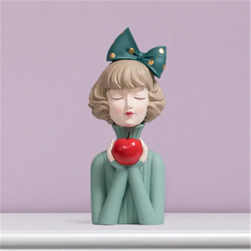 Современный домашний декор креативная Смола безопасная Скульптура девушки