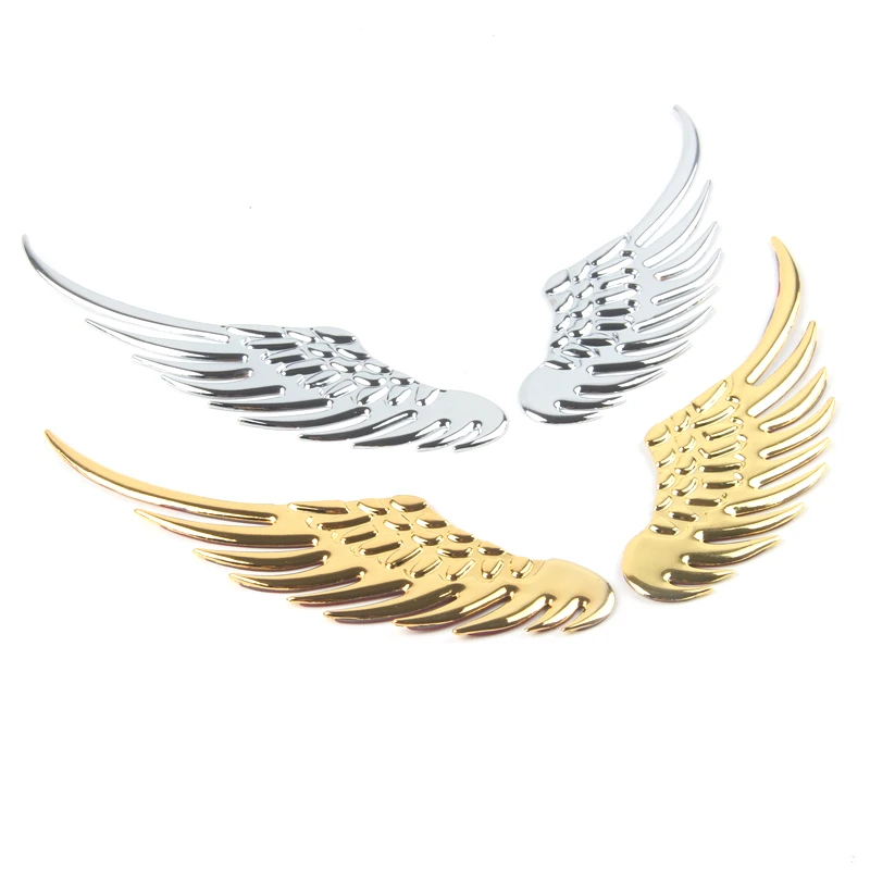 Металлическая 3d-наклейка с ангельскими крыльями значок наклейки на задний