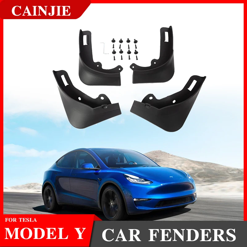 

For Tesla Model y Mud Flaps Guard Fender 2021 Front Rear Wheel Mudguard Splash Guards Carbon Fiber ABS Accessories