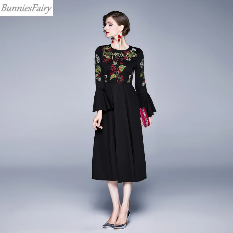 BunniesFairy 2019 осень зима женское элегантное платье знаменитостей ручной работы с
