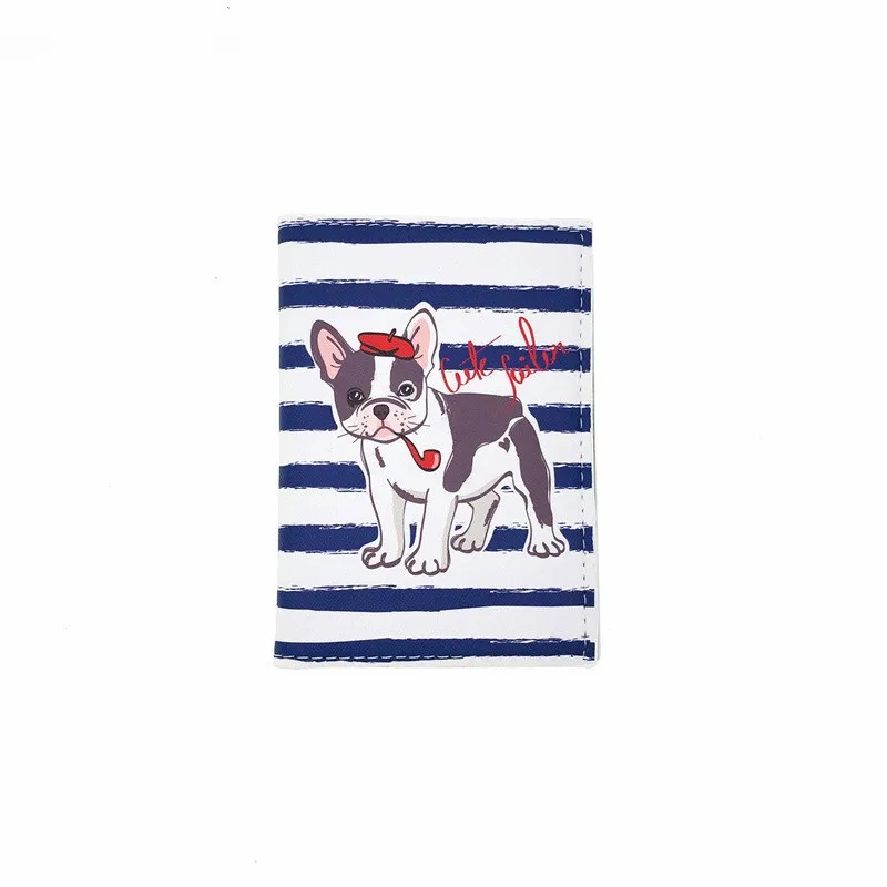 cute dog pu travel passport case id card cover passport holder protector organizer travel super quality women men card holder free global shipping