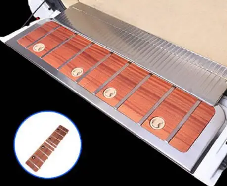 Yacht wood panel Для Toyota Land Cruiser 2008- аксессуары Автомобильная задняя защитная решетка порог для багажника Защитная панель для автостайлинга - Название цвета: Yacht wood panel
