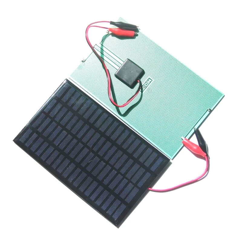 18V 2.5W Polycrystalline Solar Panel Module Cell+Crocodile Clip DIY System For 12V Battery Epoxy194x120MM | Электроника