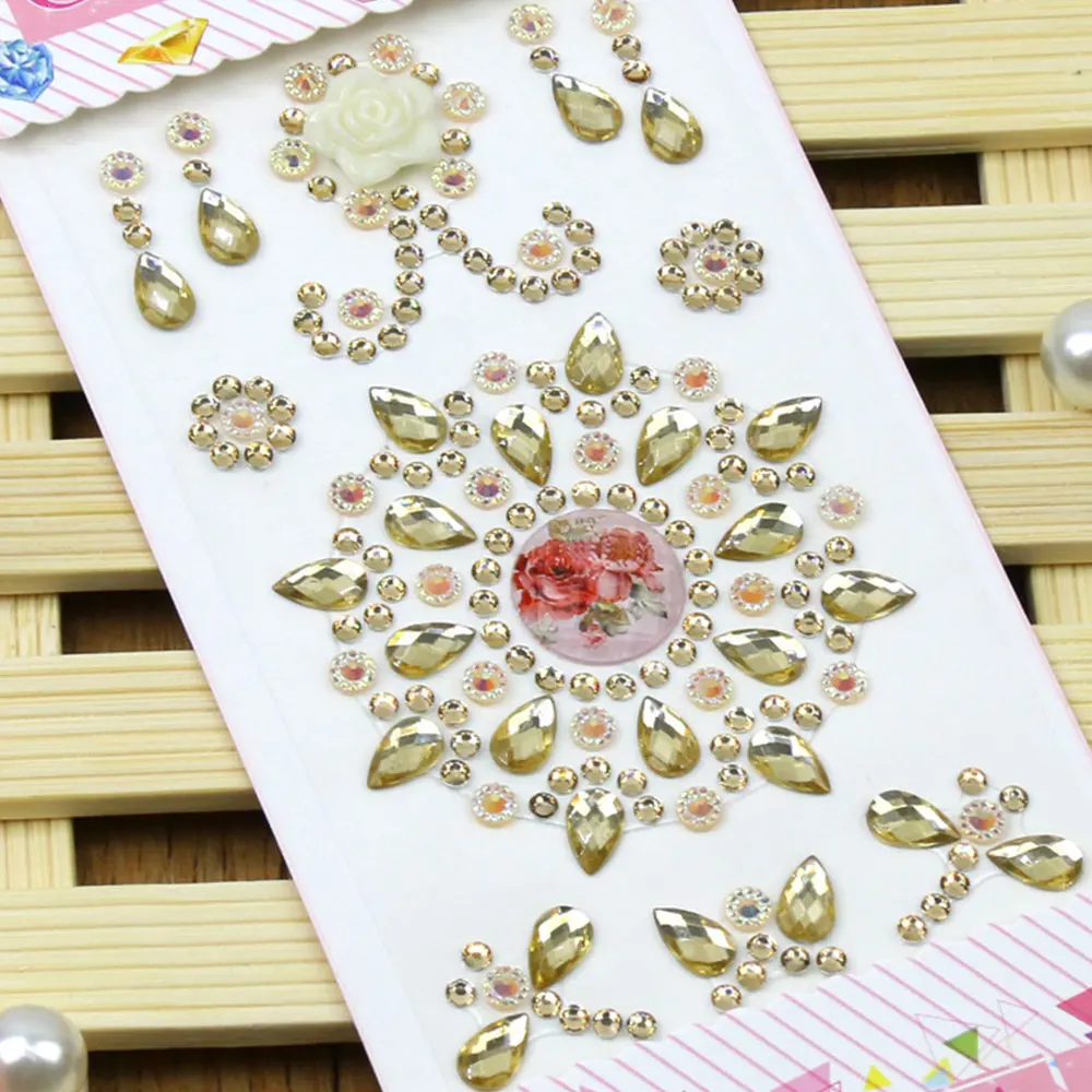 Пластиковые наклейки с кристаллами для стемпинга украшения нот милые бумажные