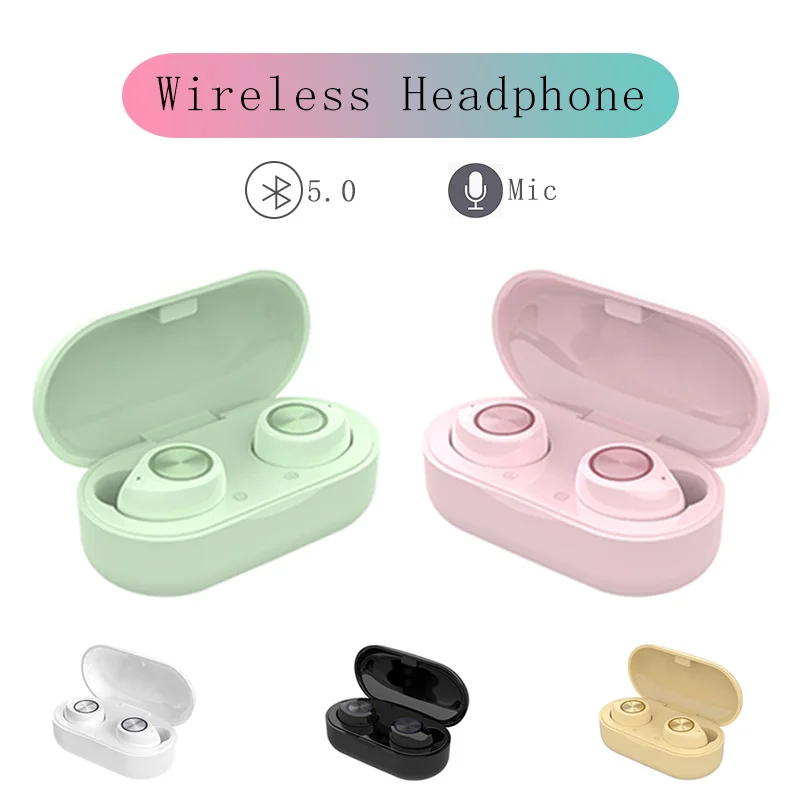 

Беспроводная Bluetooth-гарнитура, наушники TWS, наушники HIFI, наушники-вкладыши с HD микрофоном для iPhone, Xiaomi, Samsung, спортивный мини-чехол с зарядным у...