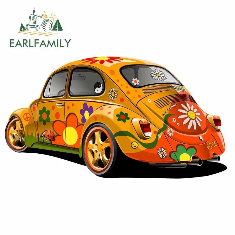 EARLFAMILY 13 см x 7 2 забавная хиппи наклейка на автомобиль Модифицированная гоночная с