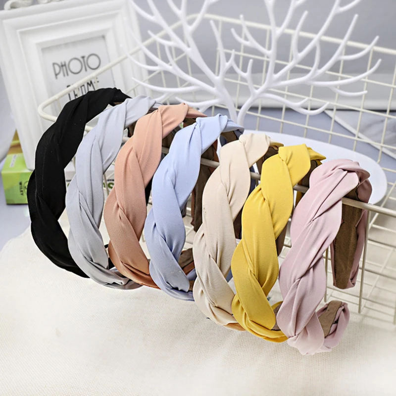 Женские Твист повязка для макияжа ободок волос аксессуары девочек Симпатичные