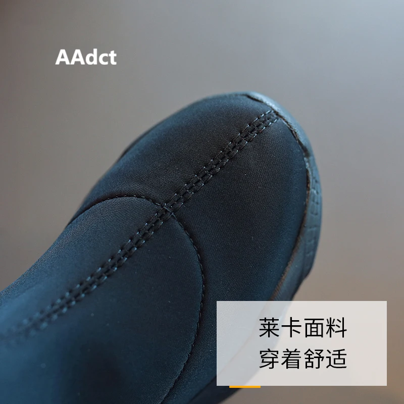 AAdct/; черные высокие сапоги для девочек; Новые Модные осенние детские высокие сапоги для девочек; брендовая Высококачественная детская обувь